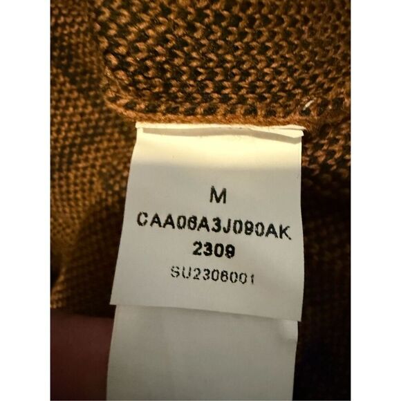 Cupshe Grid Knit Turtleneck Pullover Sweater Brown Black Medium - Picture 4 of 6